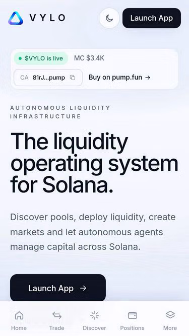 Screenshot of vylo.finance