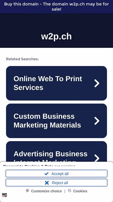 Screenshot of w2p.ch