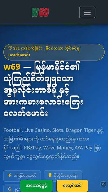 Screenshot of w69.buzz