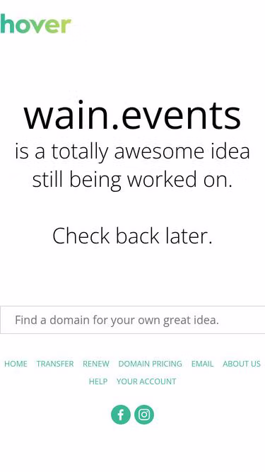 Screenshot of wain.events