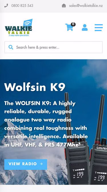 Screenshot of walkietalkie.co.nz