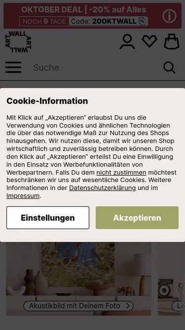 Screenshot of wallart.de