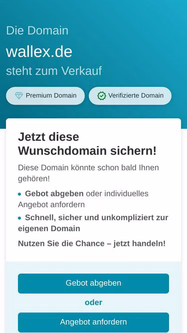 Screenshot of wallex.de