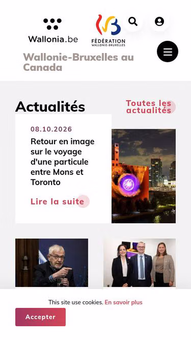 Screenshot of wallonia.ca