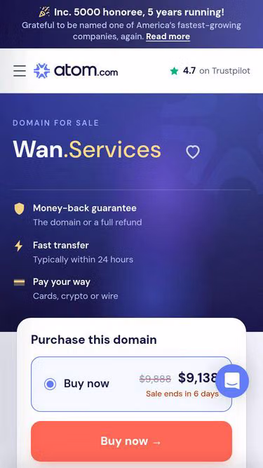Screenshot of wan.services