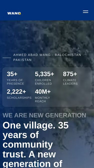 Screenshot of wang.org.pk
