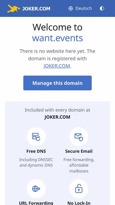 Screenshot of want.events
