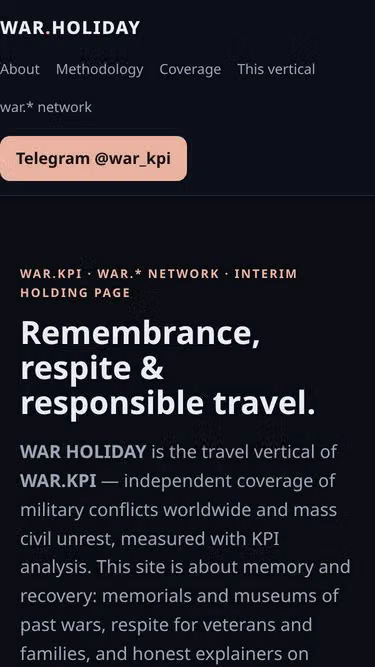 Screenshot of war.holiday