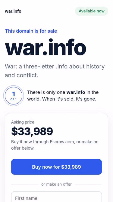 Screenshot of war.info