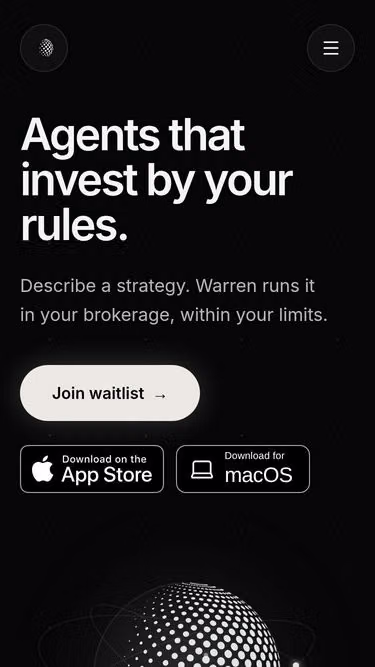 Screenshot of warren.markets