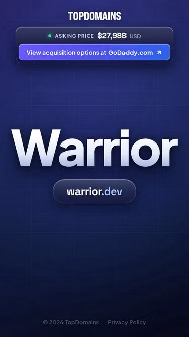 Screenshot of warrior.dev