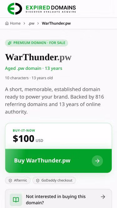 Screenshot of warthunder.pw
