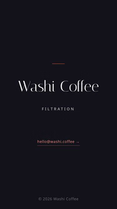 Screenshot of washi.coffee