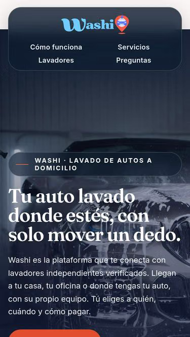 Screenshot of washi.mx