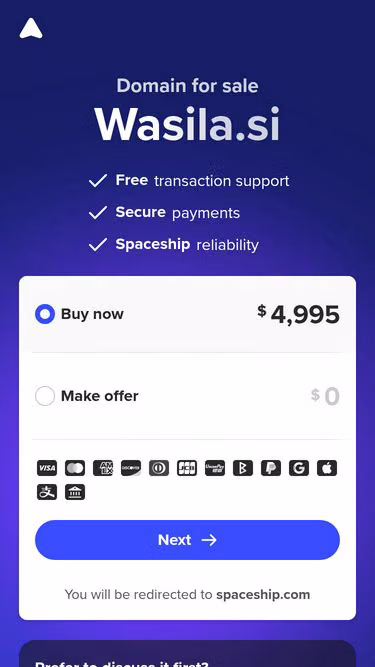 Screenshot of wasila.si
