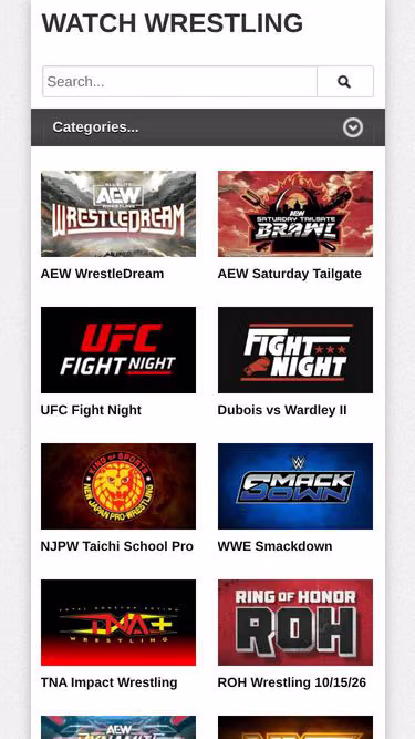 Screenshot of watchwrestling.re