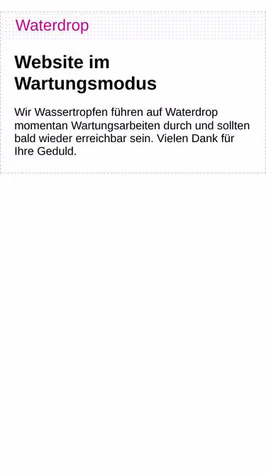 Screenshot of waterdrop.eu