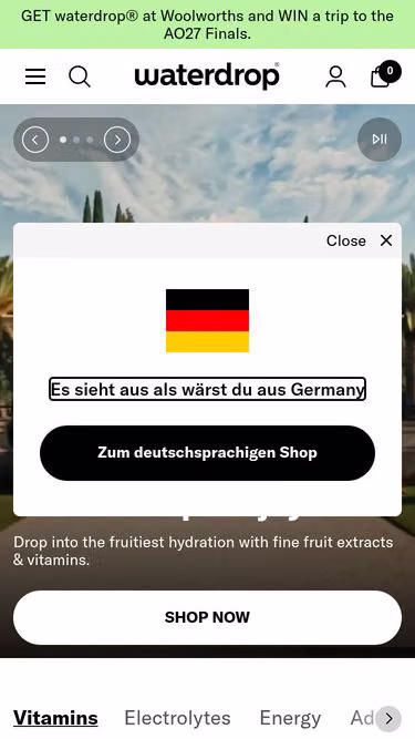 Screenshot of waterdrop.nz