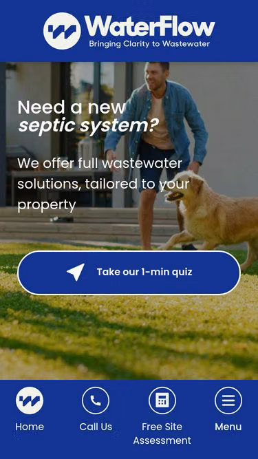 Screenshot of waterflow.co.nz