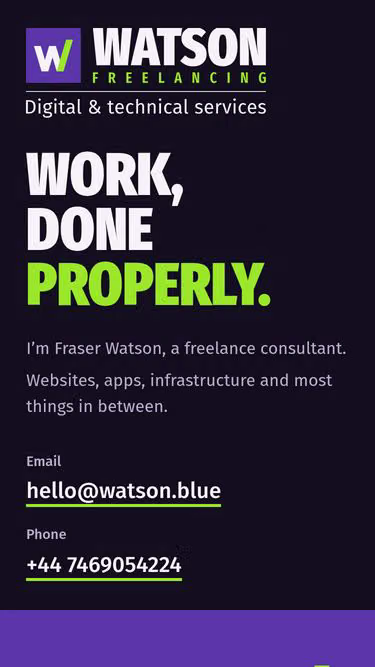 Screenshot of watson.blue