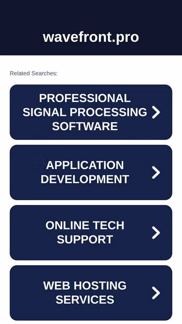 Screenshot of wavefront.pro