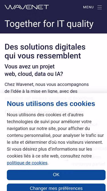 Screenshot of wavenet.fr