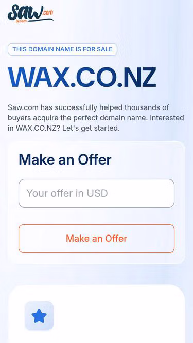 Screenshot of wax.co.nz