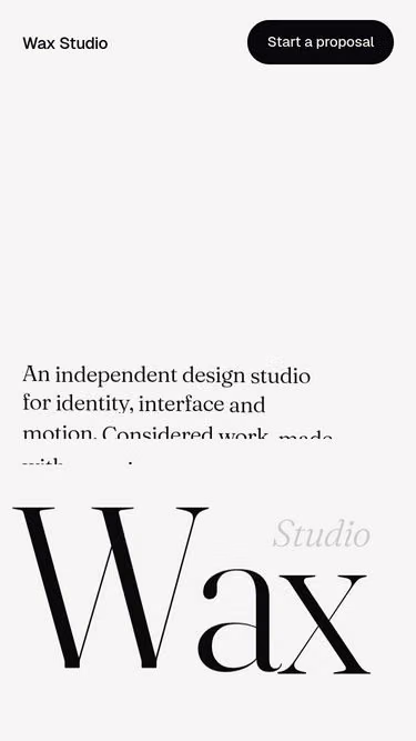 Screenshot of wax.studio