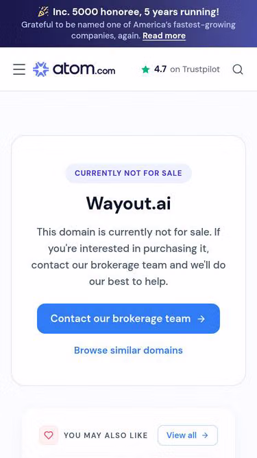 Screenshot of wayout.life