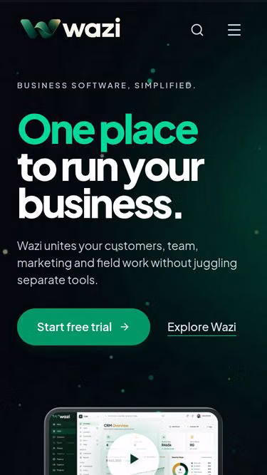 Screenshot of wazi.team