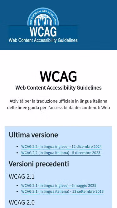 Screenshot of wcag.it