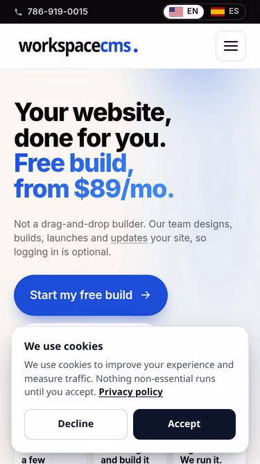 Screenshot of wcms.ai