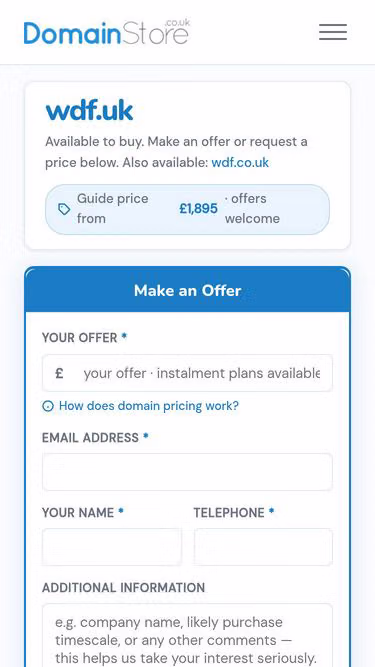 Screenshot of wdf.uk