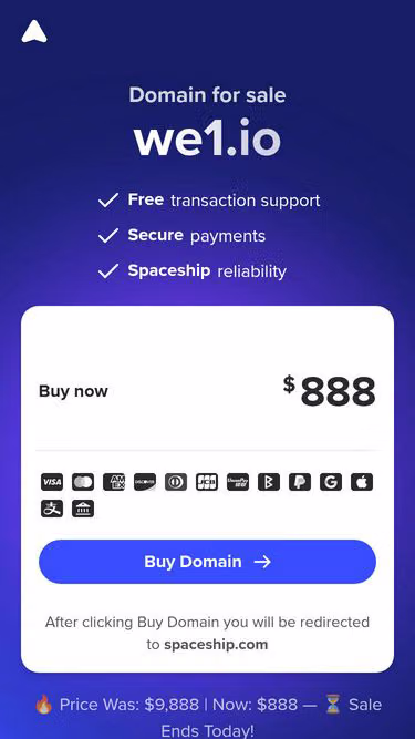 Screenshot of we1.io