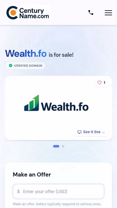 Screenshot of wealth.fo