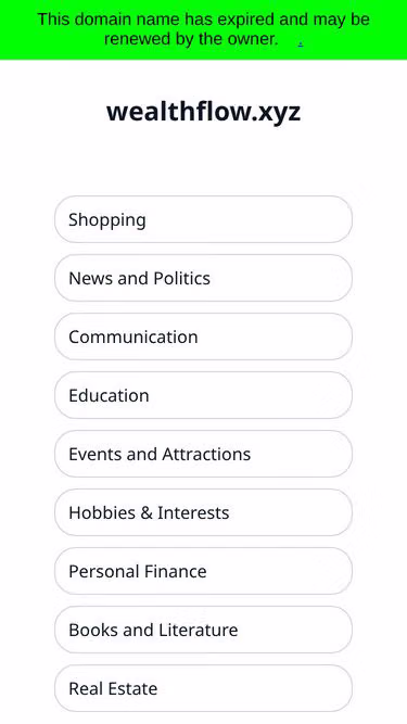 Screenshot of wealthflow.xyz
