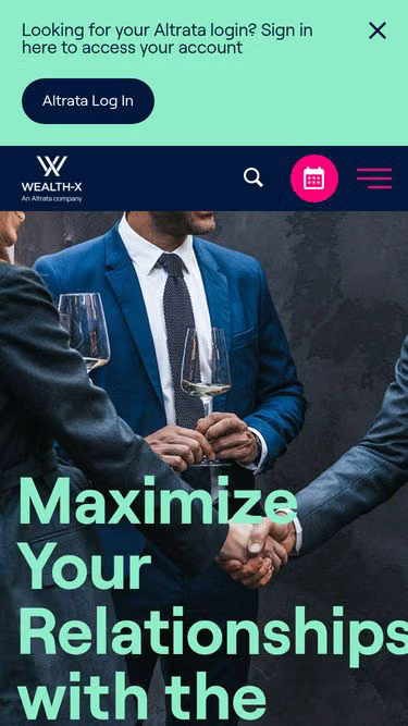 Screenshot of wealthx.com