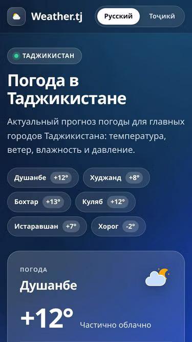 Screenshot of weather.tj