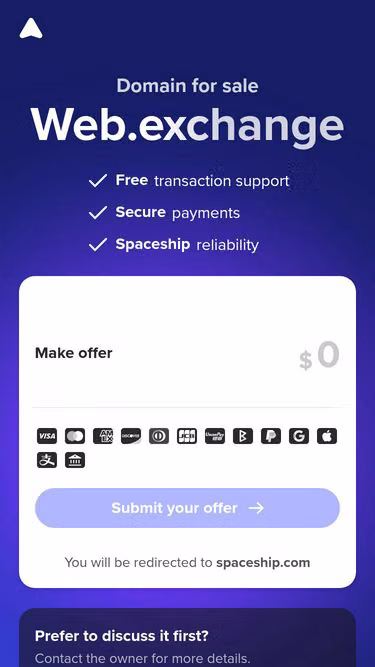 Screenshot of web.exchange