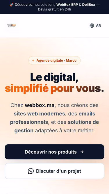 Screenshot of webbox.ma