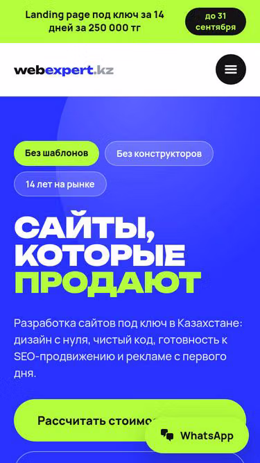 Screenshot of webexpert.kz