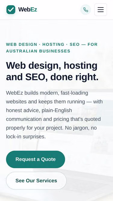 Screenshot of webez.com.au