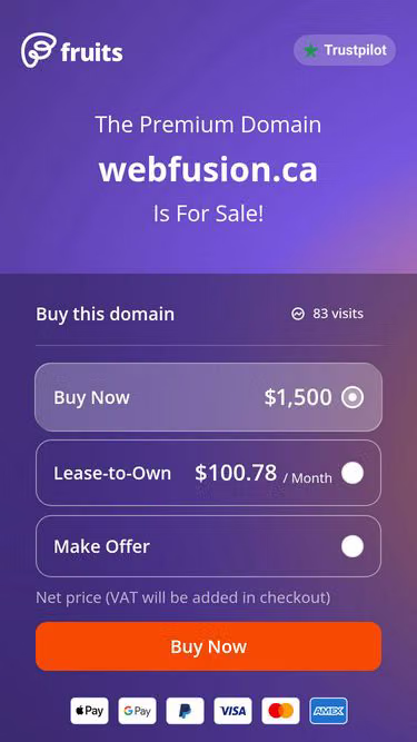 Screenshot of webfusion.ca