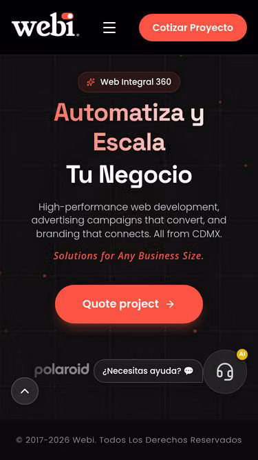 Screenshot of webi.mx
