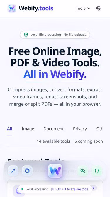 Screenshot of webify.tools