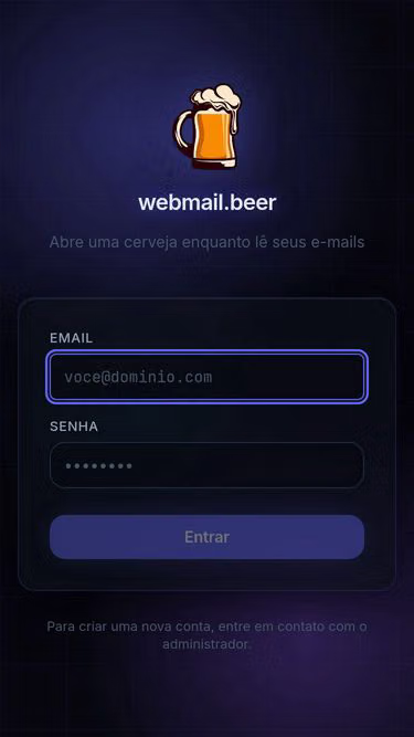 Screenshot of webmail.beer
