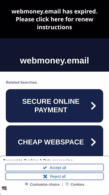 Screenshot of webmoney.email