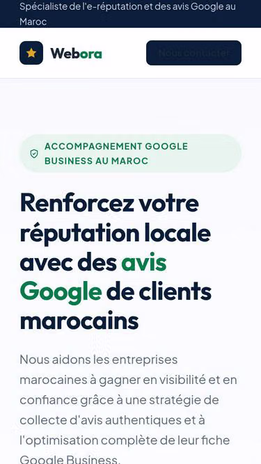 Screenshot of webora.ma