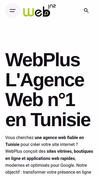 Screenshot of webplus.tn