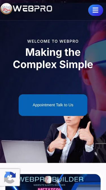 Screenshot of webpro.sg